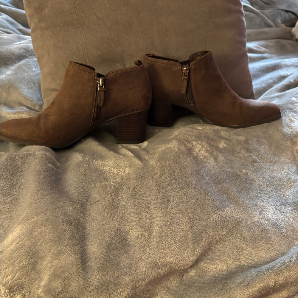 Franco Sarto Chocolate Ankle Booties - Picture 3 of 5